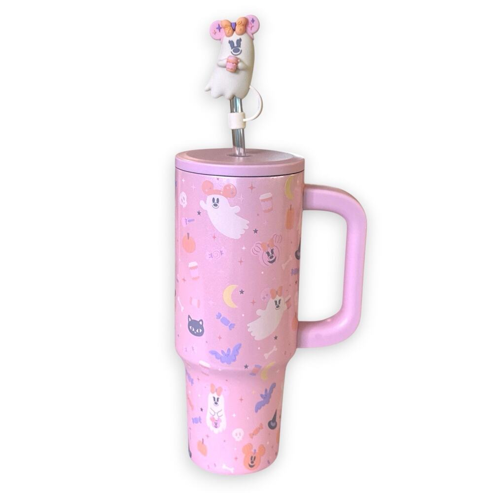 Disney Parks 2026 Halloween Pastel Cutie Minnie Mouse Pink Tumbler Cup New
